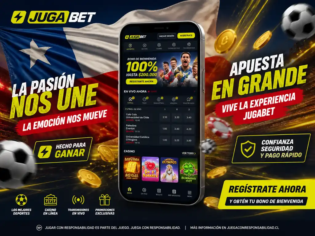 Jugabet Chile tráfico líder patrocinios Colo-Colo U de Chile